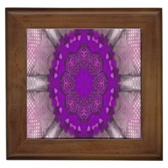 Fantasy-flowers In Harmony  In Lilac Framed Tiles by pepitasart