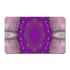 Fantasy-flowers In Harmony  In Lilac Magnet (rectangular) by pepitasart