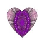 fantasy-flowers in harmony  in lilac Heart Magnet Front