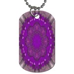 fantasy-flowers in harmony  in lilac Dog Tag (Two Sides) Front