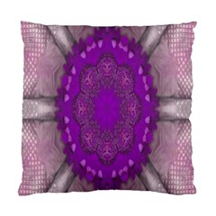 Fantasy-flowers In Harmony  In Lilac Standard Cushion Case (two Sides) by pepitasart