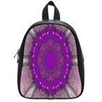 fantasy-flowers in harmony  in lilac School Bag (Small) Front