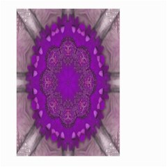 Fantasy-flowers In Harmony  In Lilac Large Garden Flag (two Sides) by pepitasart