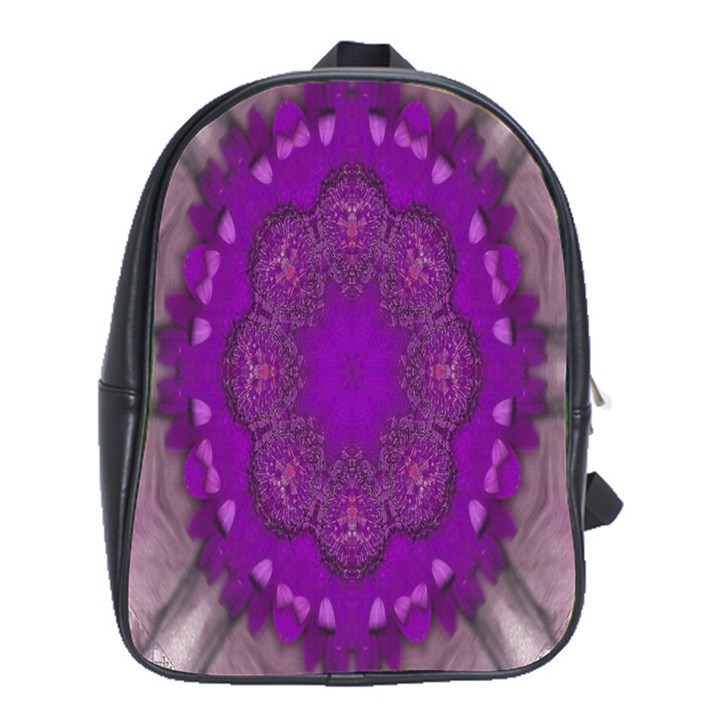 fantasy-flowers in harmony  in lilac School Bag (XL)