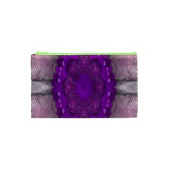 Fantasy-flowers In Harmony  In Lilac Cosmetic Bag (xs) by pepitasart