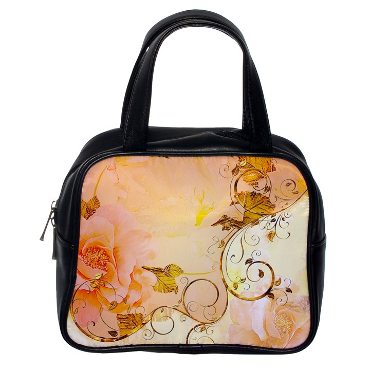 Wonderful Floral Design In Soft Colors Classic Handbags (One Side)