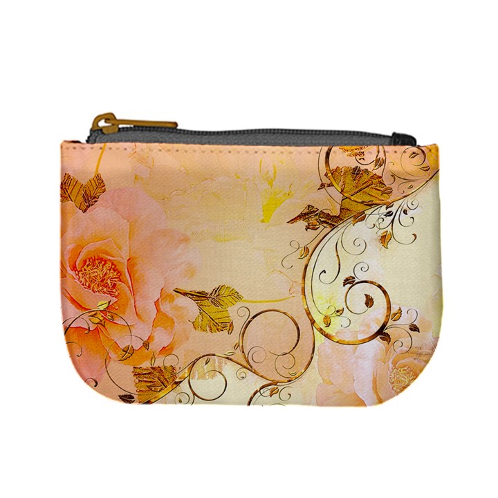 Wonderful Floral Design In Soft Colors Mini Coin Purses