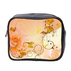 Wonderful Floral Design In Soft Colors Mini Toiletries Bag 2-side by FantasyWorld7