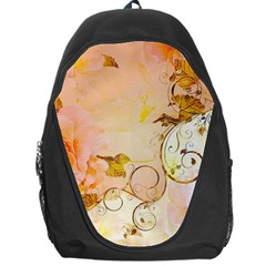 Wonderful Floral Design In Soft Colors Backpack Bag by FantasyWorld7