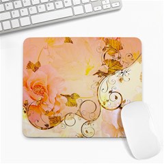 Wonderful Floral Design In Soft Colors Large Mousepads by FantasyWorld7