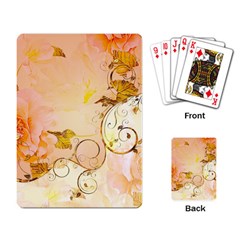 Wonderful Floral Design In Soft Colors Playing Card by FantasyWorld7