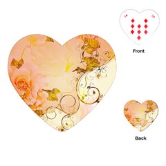 Wonderful Floral Design In Soft Colors Playing Cards (heart)  by FantasyWorld7