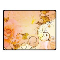 Wonderful Floral Design In Soft Colors Fleece Blanket (small) by FantasyWorld7