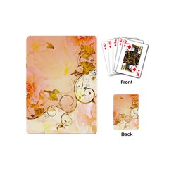 Wonderful Floral Design In Soft Colors Playing Cards (mini)  by FantasyWorld7