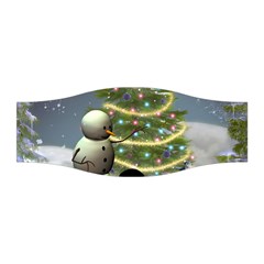 Funny Snowman With Penguin And Christmas Tree Stretchable Headband by FantasyWorld7