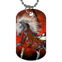 Awesome Steampunk Horse With Wings Dog Tag (two Sides) by FantasyWorld7