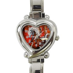 Awesome Steampunk Horse With Wings Heart Italian Charm Watch