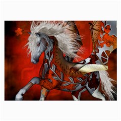 Awesome Steampunk Horse With Wings Large Glasses Cloth by FantasyWorld7