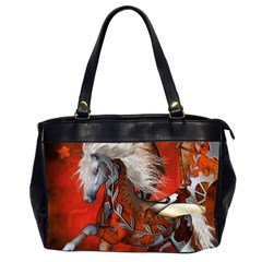 Awesome Steampunk Horse With Wings Office Handbags (2 Sides) 