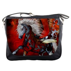 Awesome Steampunk Horse With Wings Messenger Bags by FantasyWorld7