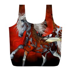 Awesome Steampunk Horse With Wings Full Print Recycle Bags (L) 