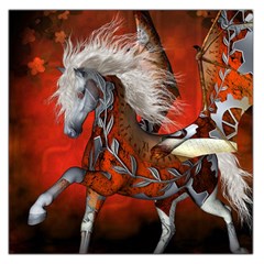 Awesome Steampunk Horse With Wings Large Satin Scarf (Square)