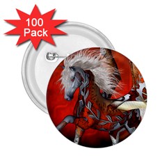 Awesome Steampunk Horse With Wings 2.25  Buttons (100 pack) 