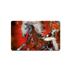 Awesome Steampunk Horse With Wings Magnet (name Card) by FantasyWorld7