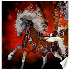 Awesome Steampunk Horse With Wings Canvas 16  X 16   by FantasyWorld7