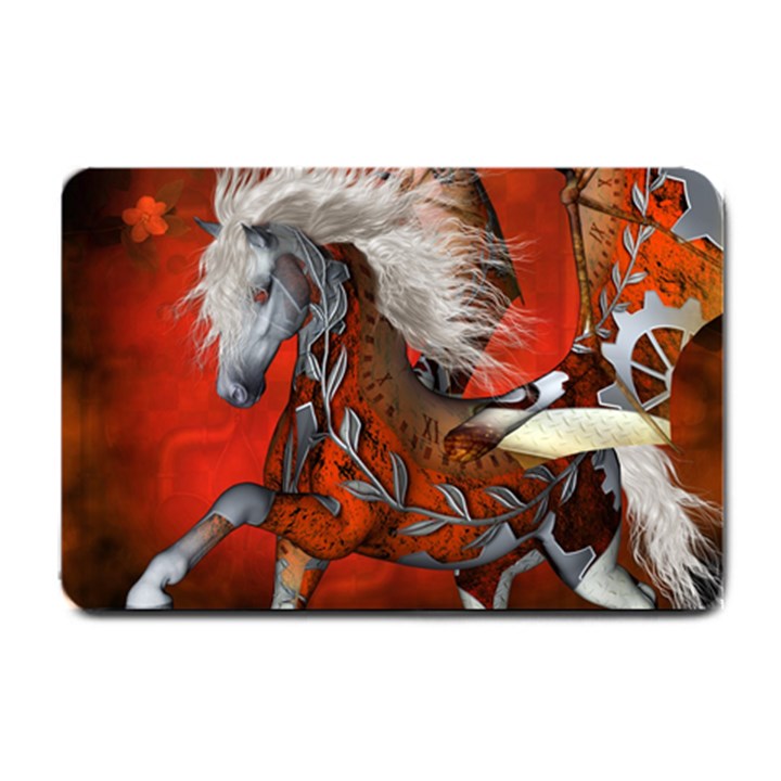 Awesome Steampunk Horse With Wings Small Doormat 