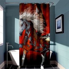 Awesome Steampunk Horse With Wings Shower Curtain 36  x 72  (Stall) 