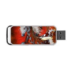 Awesome Steampunk Horse With Wings Portable Usb Flash (one Side) by FantasyWorld7