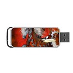 Awesome Steampunk Horse With Wings Portable USB Flash (One Side) Front