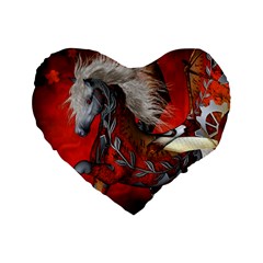 Awesome Steampunk Horse With Wings Standard 16  Premium Heart Shape Cushions