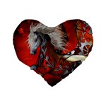 Awesome Steampunk Horse With Wings Standard 16  Premium Heart Shape Cushions Back