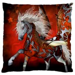 Awesome Steampunk Horse With Wings Large Flano Cushion Case (Two Sides) Front