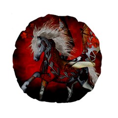 Awesome Steampunk Horse With Wings Standard 15  Premium Flano Round Cushions