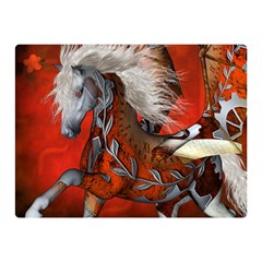 Awesome Steampunk Horse With Wings Double Sided Flano Blanket (Mini) 