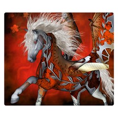 Awesome Steampunk Horse With Wings Double Sided Flano Blanket (Small) 