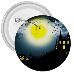 Halloween Landscape 3  Buttons by Valentinaart