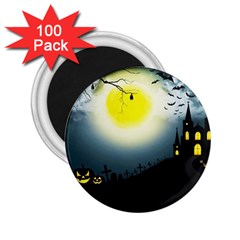 Halloween Landscape 2 25  Magnets (100 Pack)  by Valentinaart