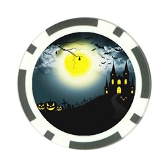 Halloween Landscape Poker Chip Card Guard (10 Pack) by Valentinaart