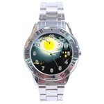 Halloween landscape Stainless Steel Analogue Watch Front