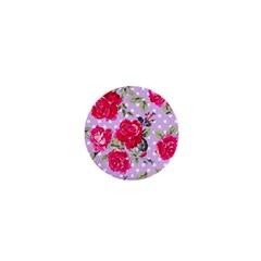 Shabby Chic,pink,roses,polka Dots 1  Mini Buttons by NouveauDesign