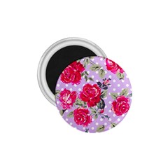 Shabby Chic,pink,roses,polka Dots 1 75  Magnets by NouveauDesign