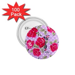 Shabby Chic,pink,roses,polka Dots 1 75  Buttons (100 Pack)  by NouveauDesign