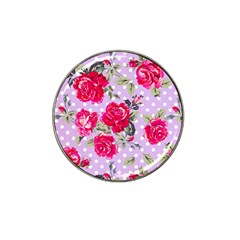 Shabby Chic,pink,roses,polka Dots Hat Clip Ball Marker (4 Pack) by NouveauDesign