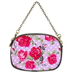 Shabby chic,pink,roses,polka dots Chain Purses (Two Sides)  Front