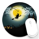 Halloween landscape Round Mousepads Front