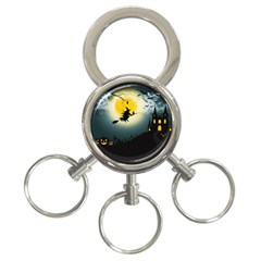 Halloween Landscape 3-ring Key Chains by Valentinaart